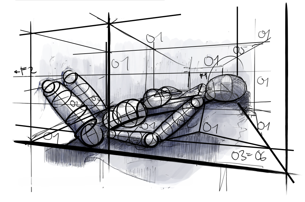 Overlay Analyse liegende Figur